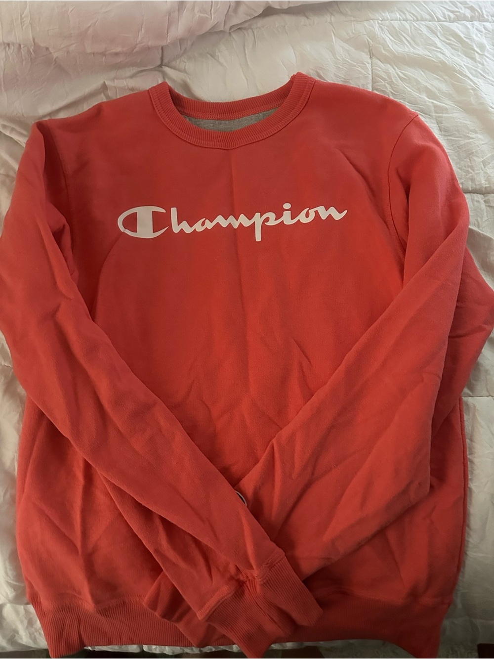 Champion Coral/Gray Pullover Sweatshirt